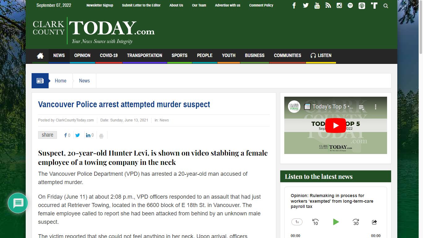 Vancouver Police arrest attempted murder suspect